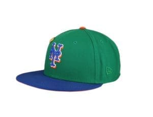 New York Mets 40th Anniversary Green Orange 59Fifty Fitted Hat by MLB x New Era Front