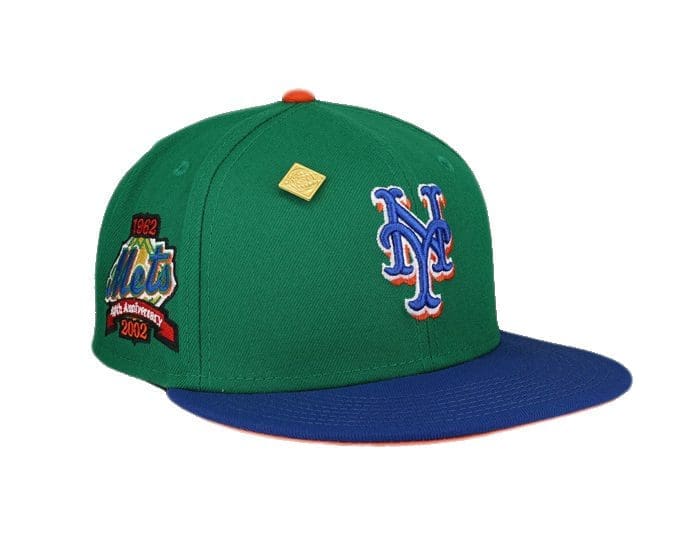 New York Mets 40th Anniversary Green Orange 59Fifty Fitted Hat by MLB x New Era