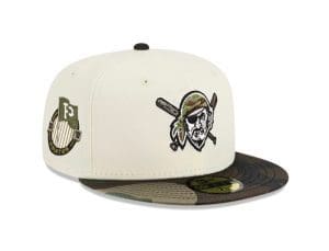 Pittsburgh Pirates Chrome Camouflage 59Fifty Fitted Hat by MLB x New Era Front