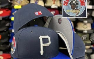 Pittsburgh Pirates Navy Blue Azure 59Fifty Fitted Hat by MLB x New Era