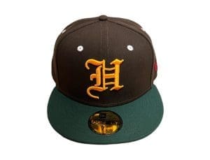 Pride Burnt Wood Dark Green 59Fifty Fitted Hat by Fitted Hawaii x New Era Front