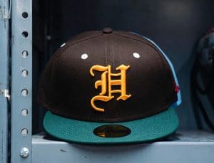 Pride Burnt Wood Dark Green 59Fifty Fitted Hat by Fitted Hawaii x New Era