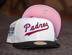 San Diego Padres Stadium Patch Off White Black 59Fifty Fitted Hat by MLB x New Era