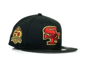 San Francisco 49ers 60th Anniversary Black 59Fifty Fitted Hat by NFL x New Era