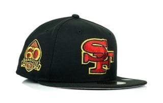 San Francisco 49ers 60th Anniversary Black 59Fifty Fitted Hat by NFL x New Era