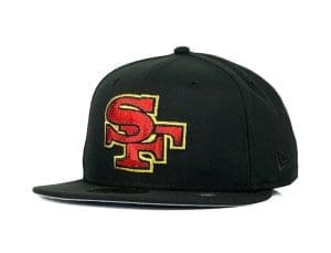San Francisco 49ers 60th Anniversary Black 59Fifty Fitted Hat by NFL x New Era Front