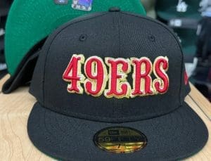 San Francisco 49ers Block Black Green 59Fifty Fitted Hat by NFL x New Era