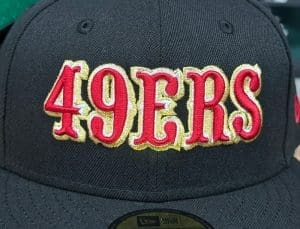 San Francisco 49ers Block Black Green 59Fifty Fitted Hat by NFL x New Era Front