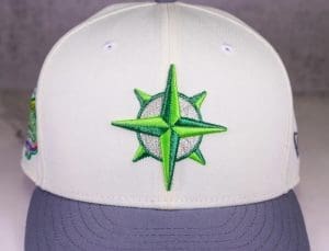 Seattle Mariners 2001 All-Star Game Chrome White Storm Gray 59Fifty Fitted Hat by MLB x New Era Front