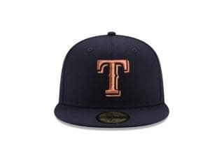 Texas Rangers 1995 All-Star Game Navy Copper 59Fifty Fitted Hat by MLB x New Era