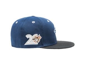 Toronto Blue Jays 20th Anniversary Blue Black 59Fifty Fitted Hat by MLB x New Era Patch