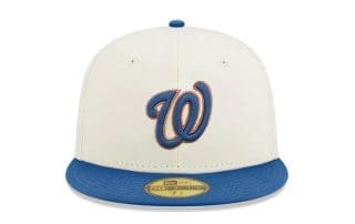 Washington Nationals 10th Anniversary White Blue 59Fifty Fitted Hat by MLB x New Era