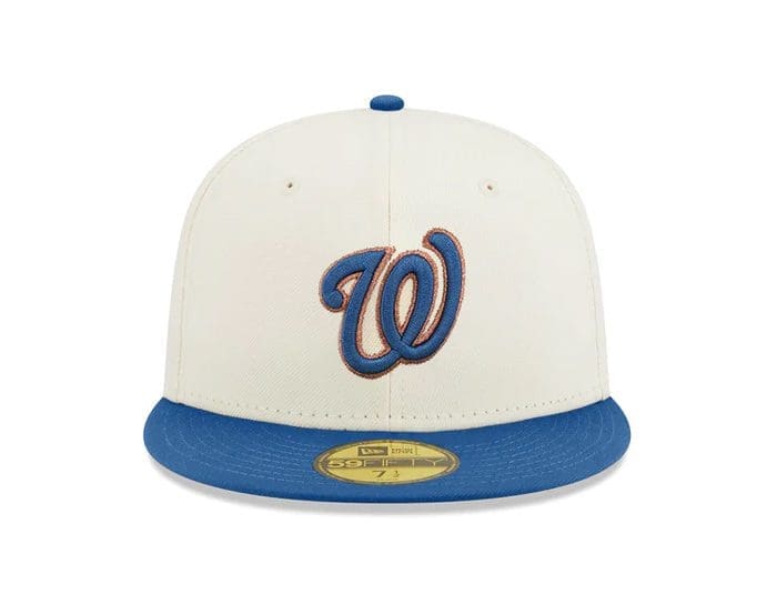 Washington Nationals 10th Anniversary White Blue 59Fifty Fitted Hat by MLB x New Era