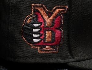 Yakima Bears YB Bears Black 59Fifty Fitted Hat by MiLB x New Era Patch