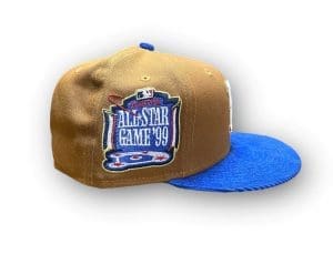 Boston Red Sox 1999 All-Star Game Vegas Gold Blue 59Fifty Fitted Hat by MLB x New Era Patch