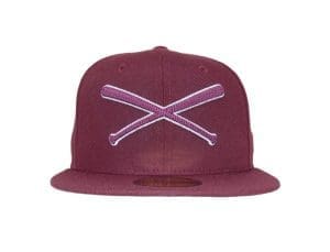 Crossed Bats Logo Maroon 3M 59Fifty Fitted Hat by JustFitteds x New Era