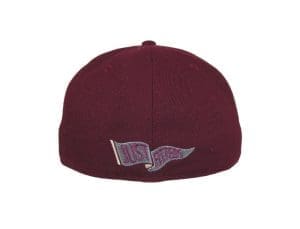 Crossed Bats Logo Maroon 3M 59Fifty Fitted Hat by JustFitteds x New Era Back