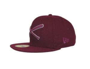 Crossed Bats Logo Maroon 3M 59Fifty Fitted Hat by JustFitteds x New Era Left
