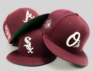 Hat Club Bordeaux 59Fifty Fitted Hat Collection by MLB x New Era Front