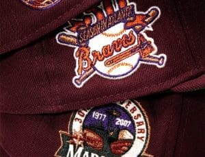 Hat Club Bordeaux 59Fifty Fitted Hat Collection by MLB x New Era Patch