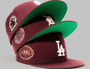 Hat Club Bordeaux 59Fifty Fitted Hat Collection by MLB x New Era Right