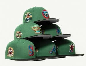 Hat Club Color Story Cilantro Green Black 59Fifty Fitted Hat Collection by MLB x New Era