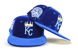 Kansas City Royals 40th Anniversary Royal Blue Velvet 59Fifty Fitted Hat by MLB x New Era