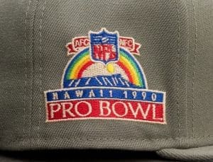 Las Vegas Raiders Hawaii 1990 Pro Bowl Army Green 59Fifty Fitted Hat by NFL x New Era Patch