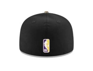 Los Angeles Lakers 75th Anniversary Black Realtree 59Fifty Fitted Hat by NBA x New Era Back