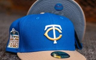 Minnesota Twins 2010 Inaugural Steel Blue Khaki 59Fifty Fitted Hat by MLB x New Era