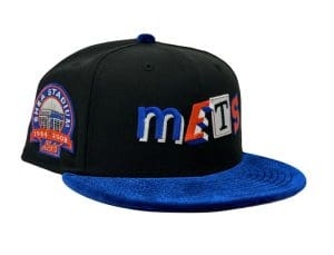 New York Mets 1964-2008 Shea Stadium Royal Velvet 59Fifty Fitted Hat by MLB x New Era Front