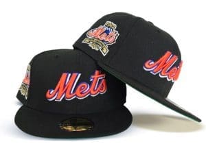 New York Mets 40th Anniversary Black Green 59Fifty Fitted Hat by MLB x New Era