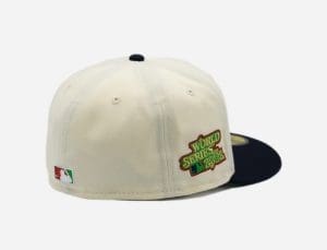 New York Yankees 1981 World Series Off-White Navy 59Fifty Fitted Hat by MLB x New Era Back