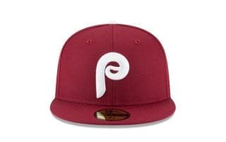 Philadelphia Phillies 1970 Cooperstown Maroon Grey 59Fifty Fitted Hat by MLB x New Era