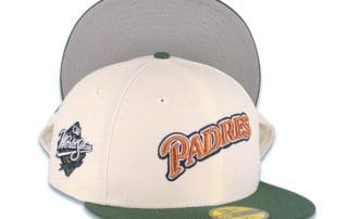 San Diego Padres 1998 World Series Cream Green 59Fifty Fitted Hat by MLB x New Era