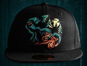 Sasquatch Black Aqua 59Fifty Fitted Hat by Noble North x New Era Front