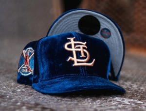 St. Louis Cardinals 1946 World Series Navy Velvet 59Fifty Fitted Hat by MLB x New Era