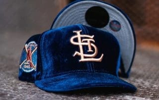 St. Louis Cardinals 1946 World Series Navy Velvet 59Fifty Fitted Hat by MLB x New Era