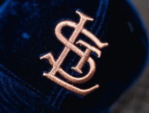 St. Louis Cardinals 1946 World Series Navy Velvet 59Fifty Fitted Hat by MLB x New Era Front