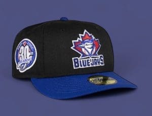 Toronto Blue Jays 30th Anniversary Black Royal Blue 59Fifty Fitted Hat Collection by MLB x New Era
