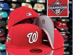 Washington Nationals 2019 World Champions Red 59Fifty Fitted Hat by MLB x New Era Front