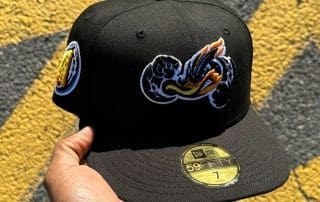 Akron Rubber Ducks Black Grey 59Fifty Fitted Hat by MiLB x New Era