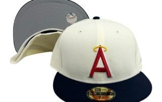 Anaheim Angels Chrome Navy 59Fifty Fitted Hat by MLB x New Era