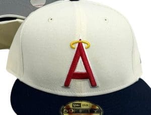 Anaheim Angels Chrome Navy 59Fifty Fitted Hat by MLB x New Era Front