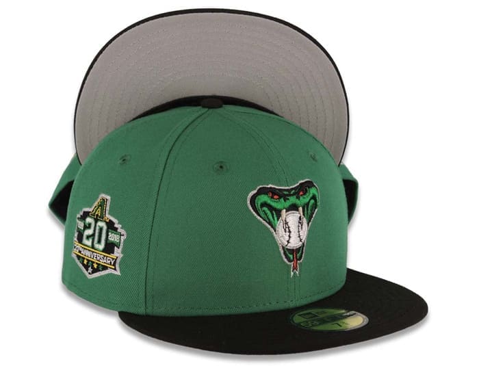 Arizona Diamondbacks 20th Anniversary Green Black 59Fifty Fitted Hat by MLB x New Era