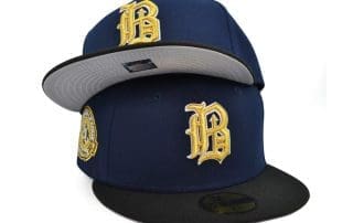 Birmingham Barons Southern League Exclusive Oceanblue Black 59Fifty Fitted Hat by MiLB x New Era