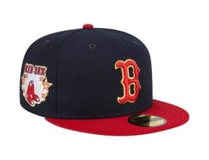 Boston Red Sox Gameday Navy Red 59Fifty Fitted Hat by MLB x New Era
