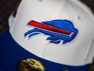 Buffalo Bills 1998 Pro Bowl Off-White Blue 59Fifty Fitted Hat by NFL x New Era Front
