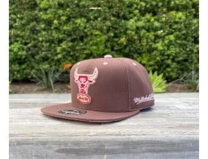 Chicago Bulls Brown Sugar Bacon Fitted Hat by NBA x Mitchell and Ness Left