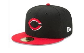 Cincinnati Reds Alternate On-Field Black Red 59Fifty Fitted Hat by MLB x New Era